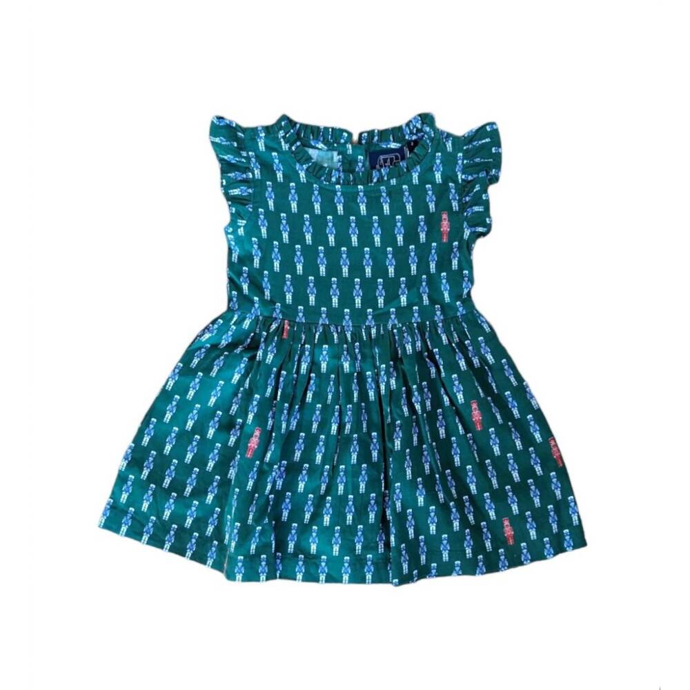NEW TUKTUK DESIGNS girl's nutcracker ruffle dress in green